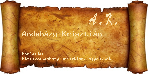 Andaházy Krisztián névjegykártya