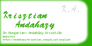 krisztian andahazy business card